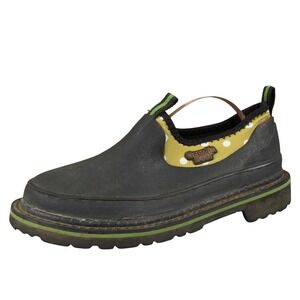 Georgia Boot Romeo Girls Size 5 Wide Black Rubber Slip-On Work‎ Shoes